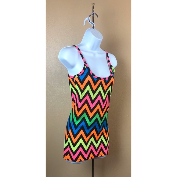 Chevron Printed Multi Color Tank - Picture 2 of 6